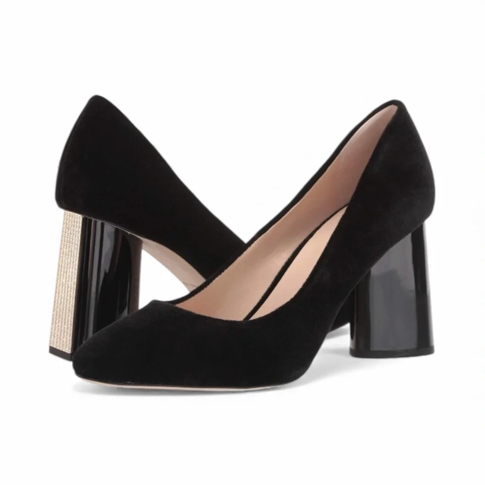 NIB Kate Spade Sybil Black Velvet Heels Size 9.5m